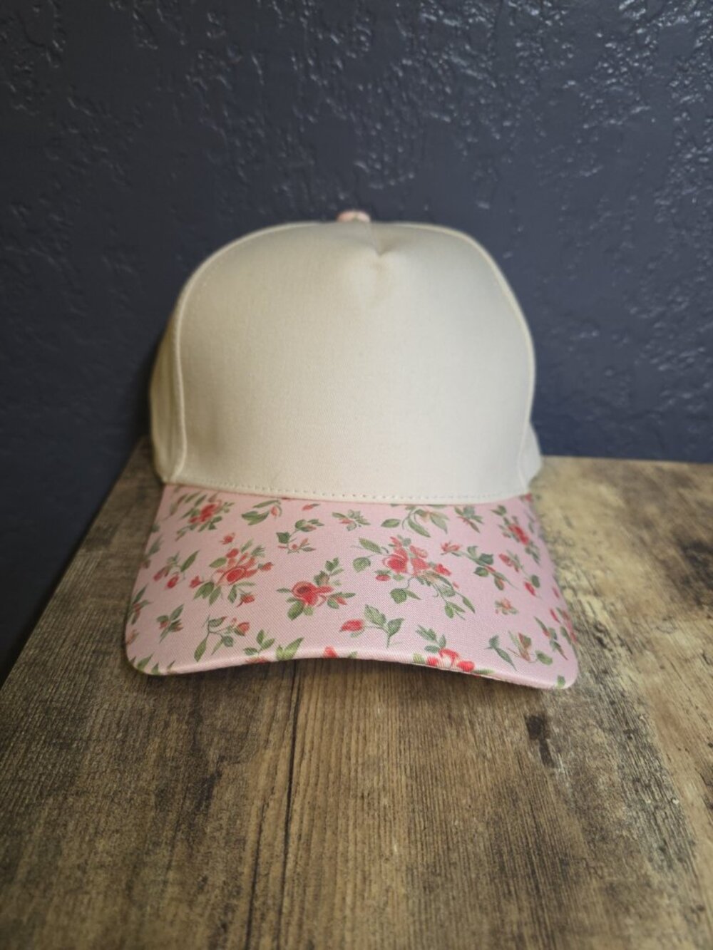 Zenana Pink Green Floral Hat, Adjustable NWOT